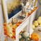 Linen Orange Watercolor Maple Leaf Fall Table Runner 72 Inches Long Farmhouse Fall Autumn Thanksgiving Home Kitchen Dining Room Table Decoration